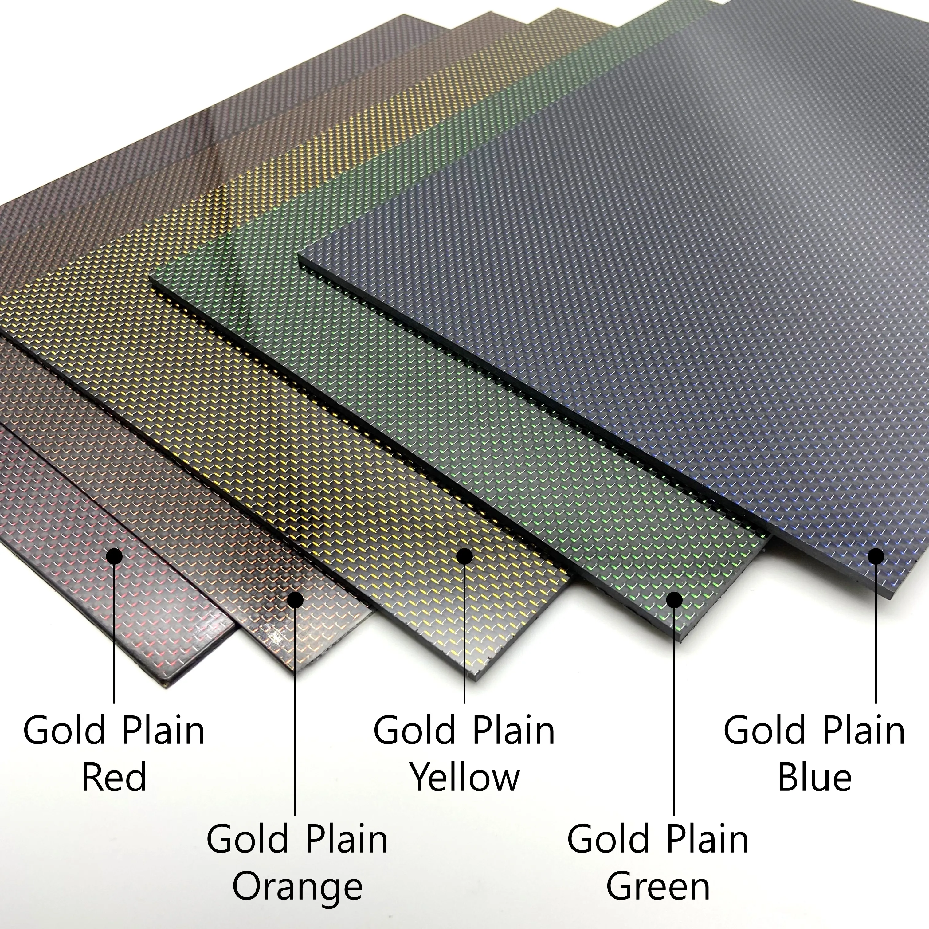 400X200mm Multicolor Carbon Fiber Plate Red Blue Yellow Green Orange 3K Carbon Fiber Composite Board Panel Thickness 1mm 2mm 3mm