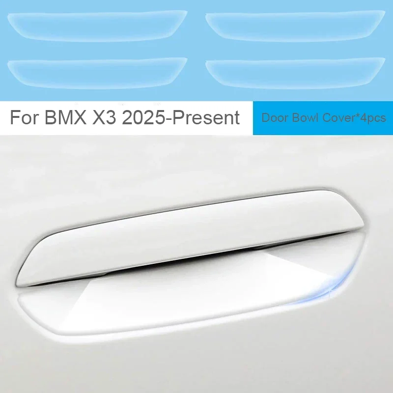 4PCS Car Door Drip Glue Handle Cover For BMW X1 X3 2023-Present Anti Scratch Waterproof Durable Auto Exterior Accessories