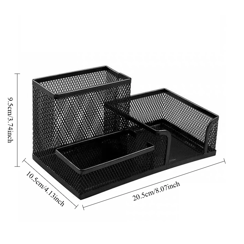 1pcs School Mesh Pens Multi Compartment Mesh Desk Organizer for Office Supplies Desktop Stationery Holder for Desk Organization view 6