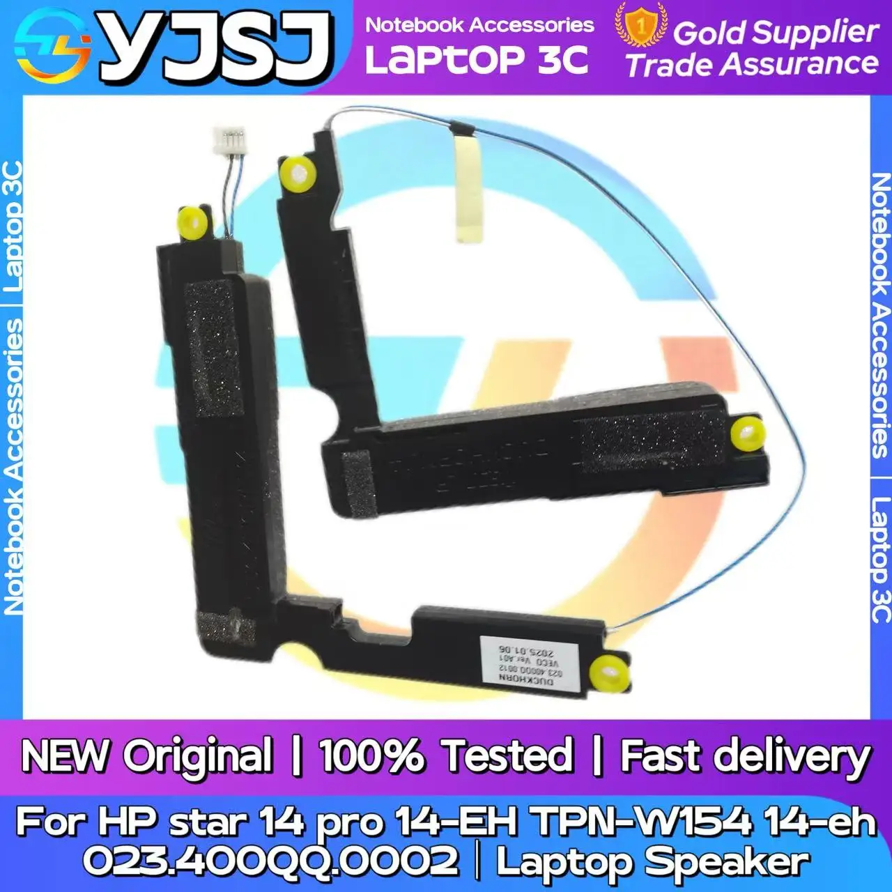 New Original Laptop Notebook Audio Speaker For HP star 14 pro 14-EH TPN-W154 14-eh 023.400QQ.0002 built-in speaker horn audio