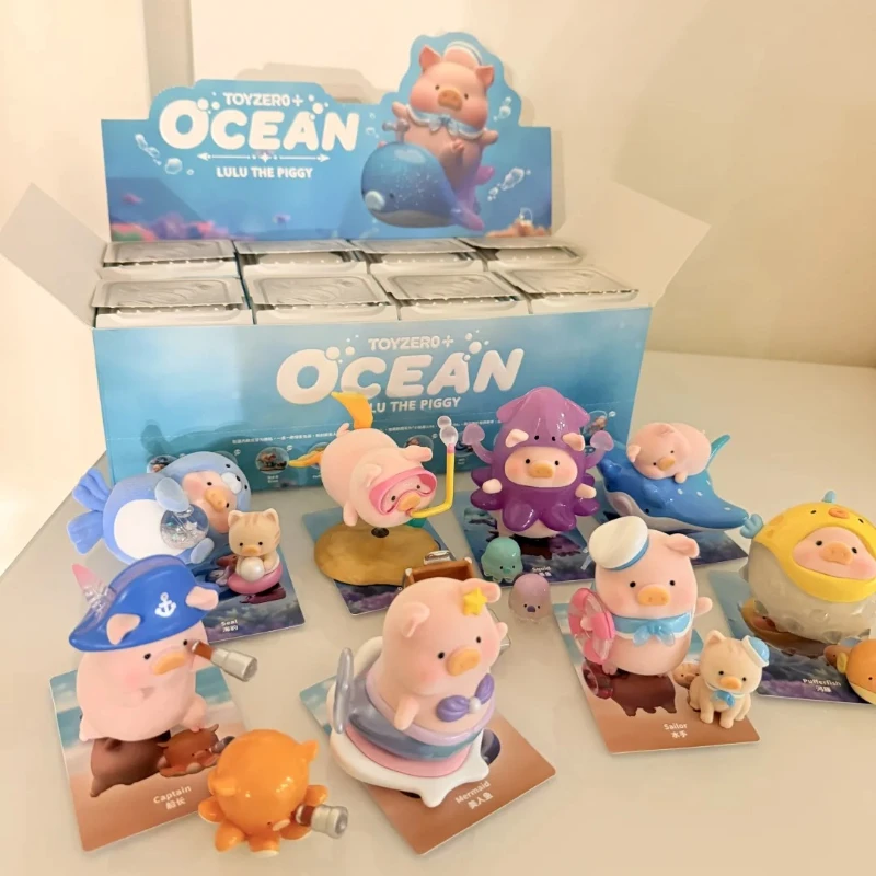 

Hot Action Figure Lulu The Piggy Ocean Lulu Pig Mermaid Kawaii Cartoon Cute Doll Mystery Blind Box Ornament Toy Surprise Gift