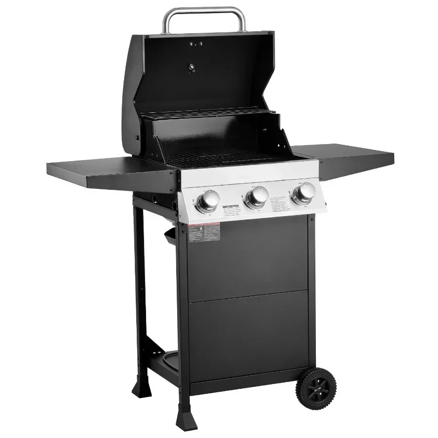 

VEVOR Gas Grill 3 Burner Propane Gas Grill with Spacious 338 SQ.In Grilling Area Carbon Steel Enamel Grates Outdoor 36 000 BTU