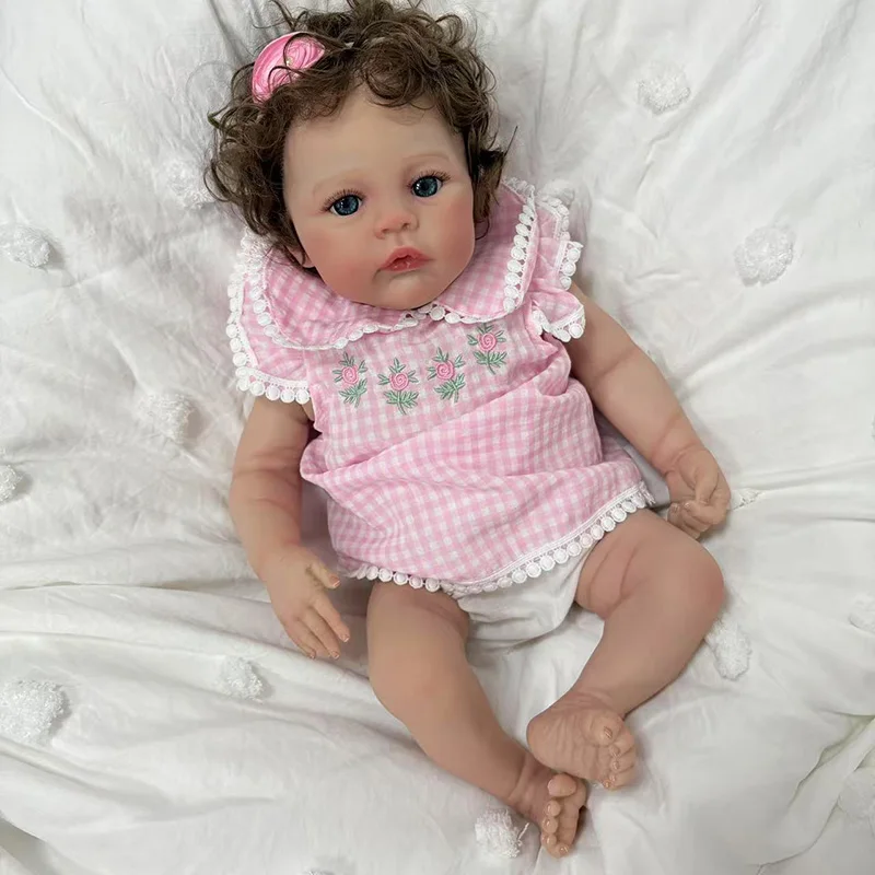 Npk 18 ''coleção de arte artesanal boneca bebe reborn prado corpo macio pele 3d com veias visíveis brinquedo para presente recém-nascido