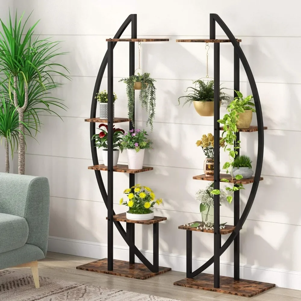 5-Tier Plant Stand, Multi-Purpose Curved Display Shelf Bonsai Flower Plants Stands, Rack for Indoor Garden, Plant Shelve