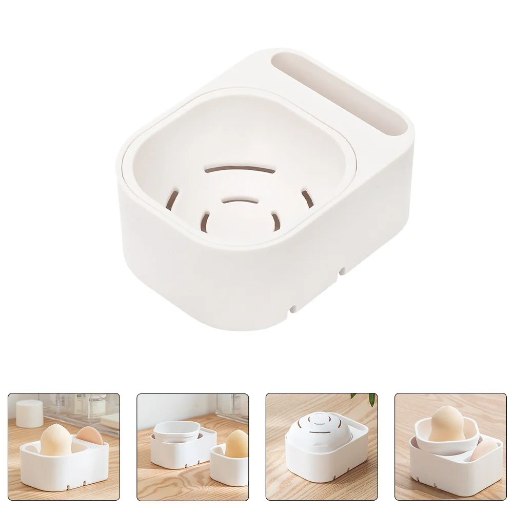 

Makeup Sponge Holder Portable Beauty Egg Storage Rack Hollow Design Travel Size Puff Stand Silicone Case For Women