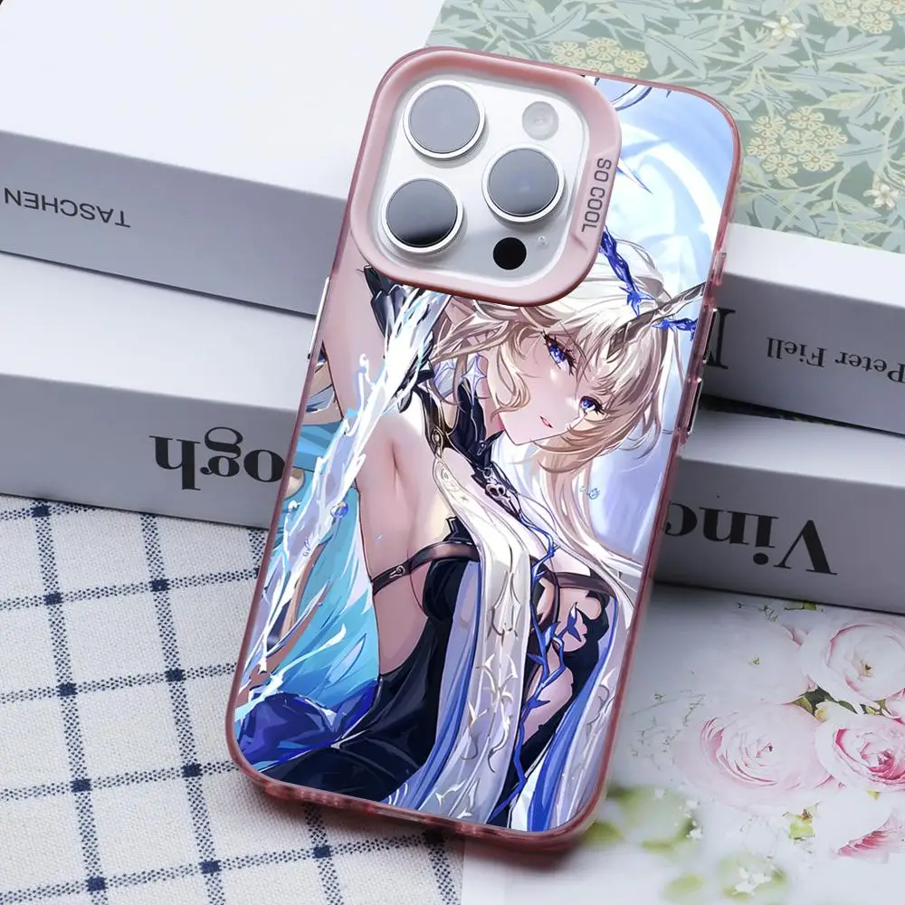 حافظة لهاتف آيفون 17 16 15 14 13 12 11 X XR XS 8 7 Pro Max Plus غطاء وردي شفاف للهواتف الذكية