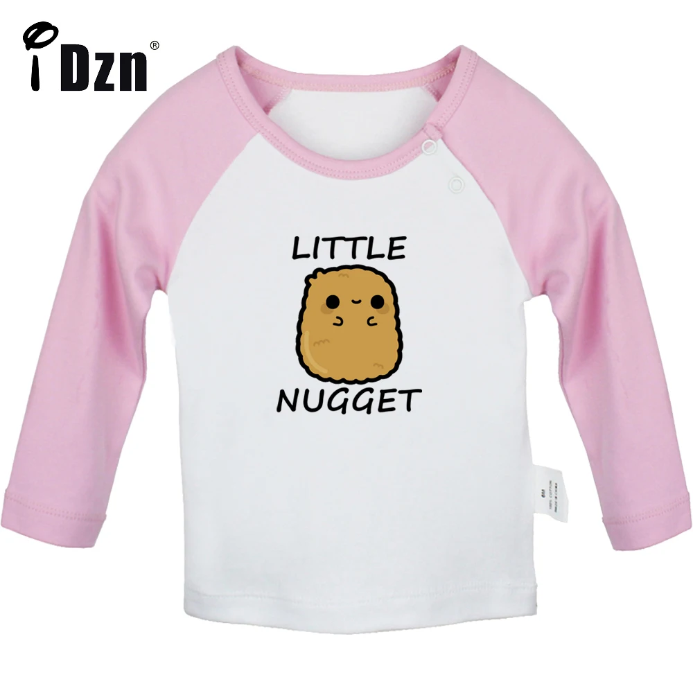 Little Nugget & Little Bean Funny Printed Cute Baby Boys T shirt Baby Girls Long Sleeves T-shirts Infant Tops Clothes