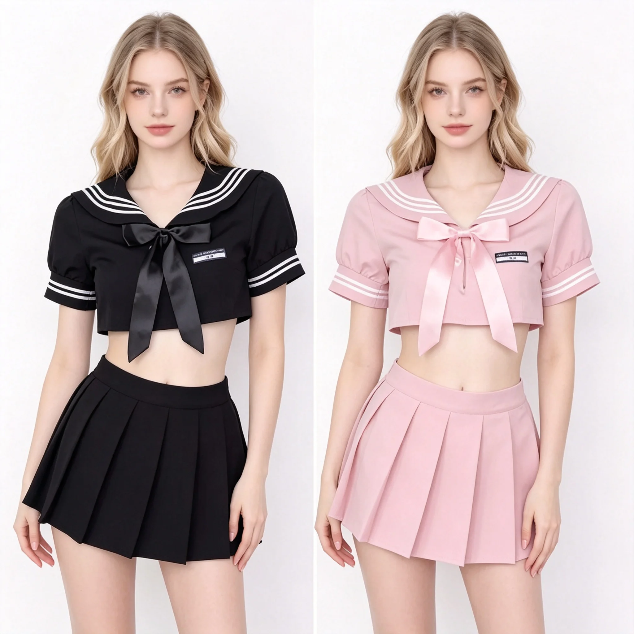 Anime Sailor Suit Cosplay Costume Japanese Girl Student Uniform JK Pleated Skirt Cute Role Play Outfit Sweet Nightgown Underwear