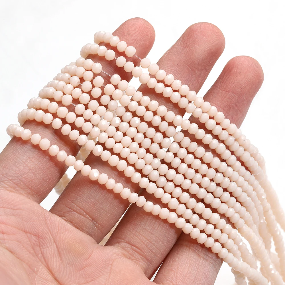 120 Stück Kristallglasperlen, Rondelle, aus Österreich, facettiert, lose, runde Perlen zum Basteln von Schmuck, für DIY-Halsketten und Armbänder. – Detail 24