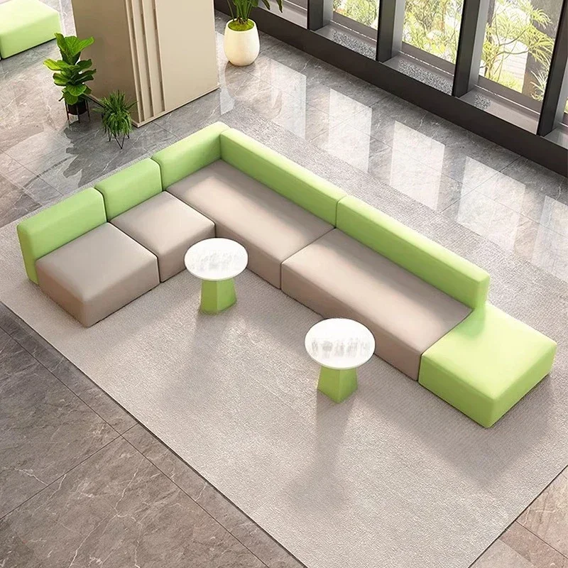 Office Library 4S Store Rest Area Training Institution Hospital Bank Hotel Lobby Waiting Area Sofa Combination