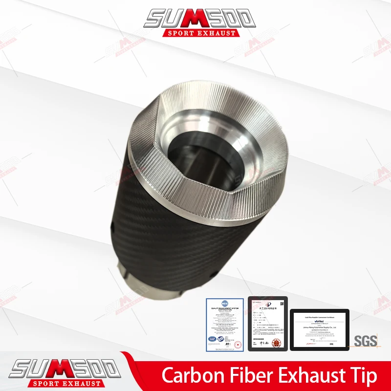 

1 шт., новый дизайн, высококачественный наконечник выхлопной системы из углеродного волокна для универсальных модифицированных глушителей из нержавеющей стали, насадка выхлопной системы