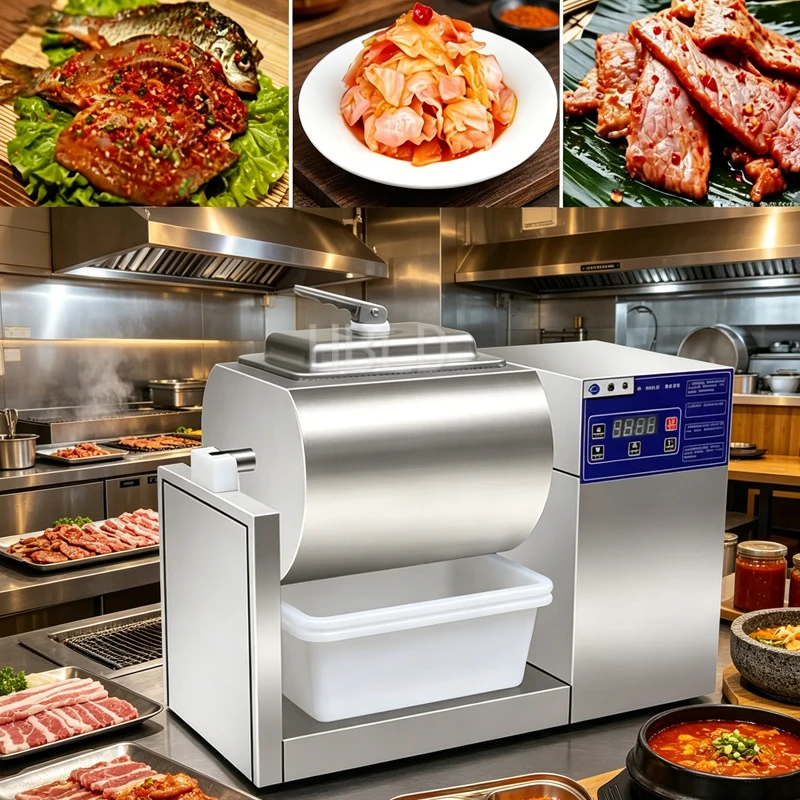 High Quality Fully Automatic Vacuum Beef Massage Drum Marinating Machine New Type Meat Mixer for Kitchen