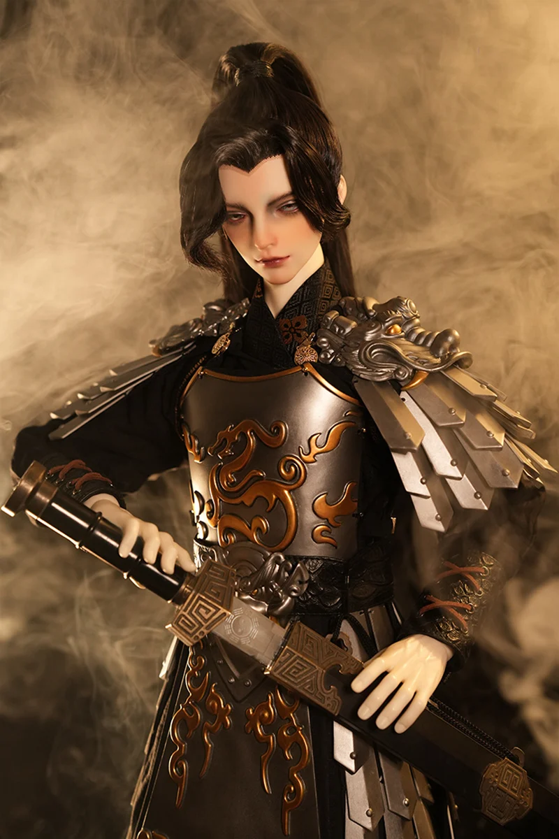 1/3 Scale BJD Wigs Ancient Costume Hanfu Vintage Long Hair Styling Samurai Wig For SD13 SSDF ID72 Uncle Doll Accessories A1413