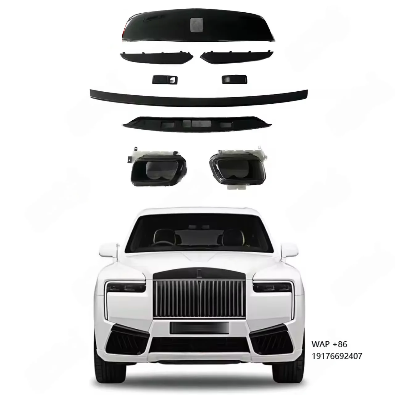 

RollsRoyce Cuillinan Upgrade Body Kit Accessories Exhaust Exterior Parts Trim Bodykit BLACK BADGE SERIES 1 KIT (2018-2024)