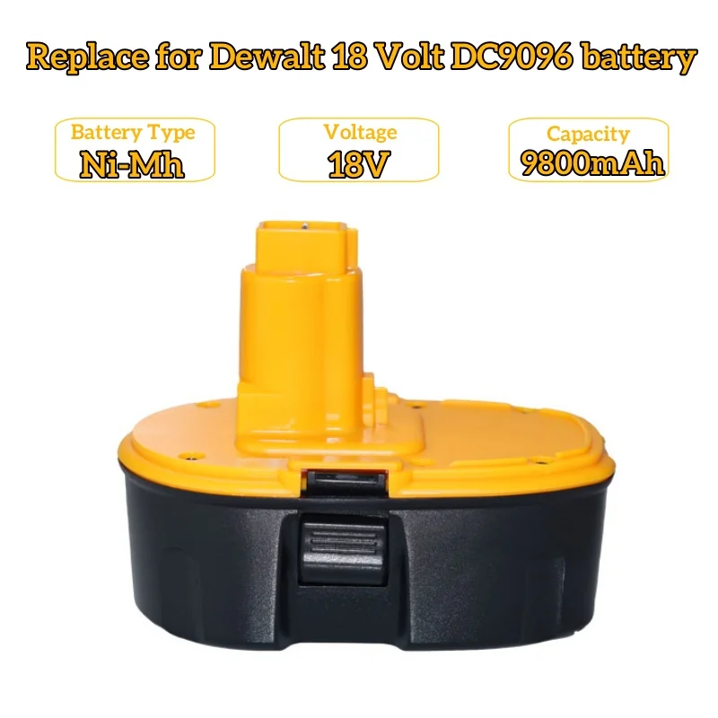 New DC9096 18V 9800mAh Ni-MH Power Tool for Dewalt DC9096 DE9039 DE9095 DW9098 DE9503 DW9096 Replacement Battery