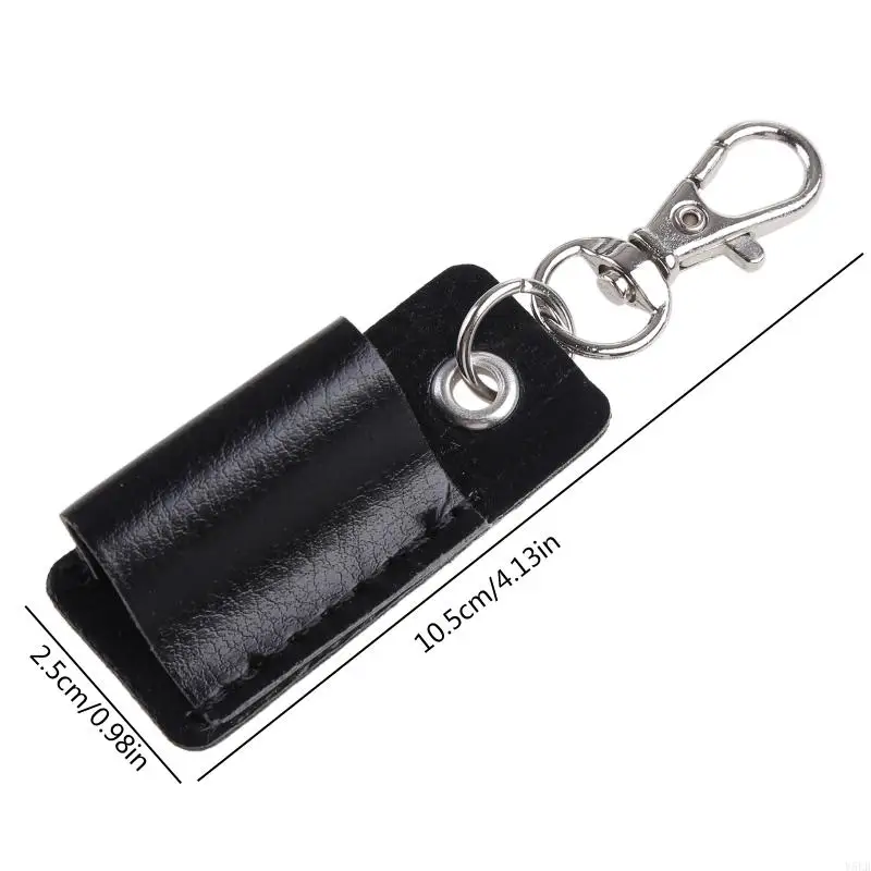 Y5LB Retro Leather Pen Holder Titular com chaveiro clipe cinto para presente negócios