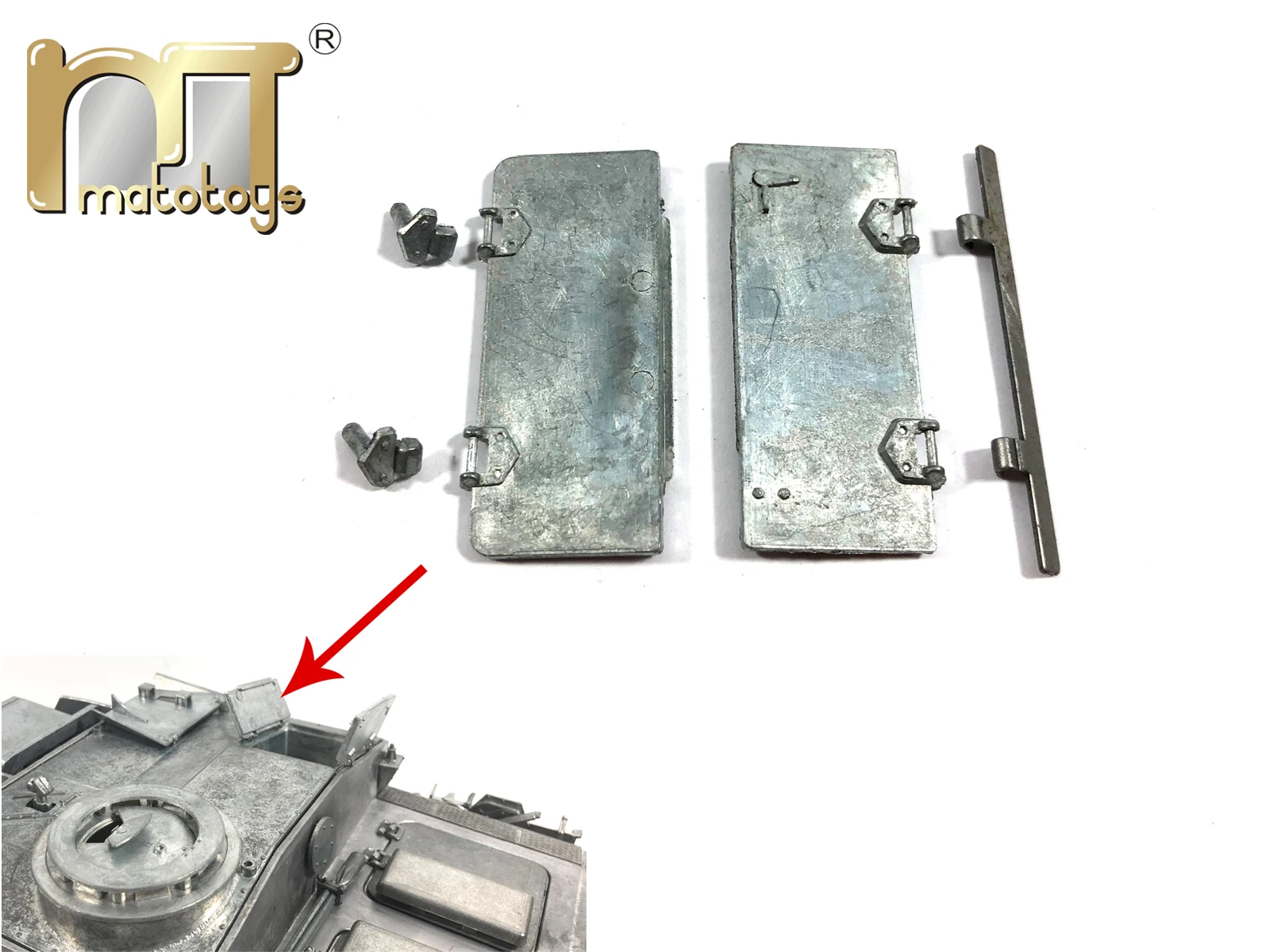 Mato Upper Hull Metal Hatches For 1:16 Germany Stug III RC Tank