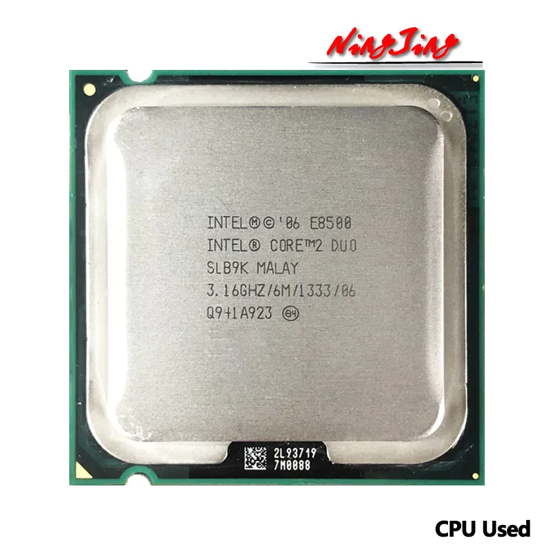 Intel Core 2 Duo E8500 3.1 جيجا هرتز وحدة المعالجة المركزية ثنائية النواة المستخدمة 6M 65W LGA 775