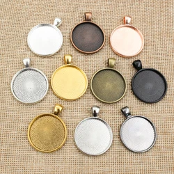 20mm 25mm 30mm 내부 크기 10 색 도금 클래식 패턴 시리즈 20/25/30mm 유리 카보 숑 기본 설정 트레이