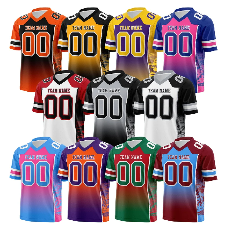 

Custom Football Jerseys Sublimated Retro American Uniforms Personalized Rugby Jerseys With Embroidery