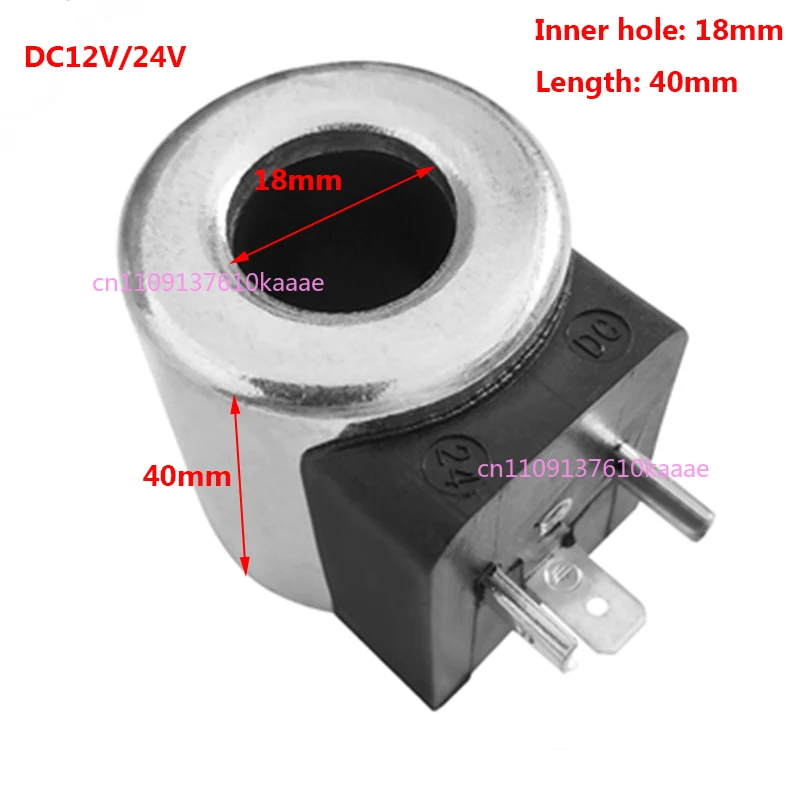 

Hydraulic Solenoid Valve Coil Inner Hole 18mm Long 40mm DC12V/24V