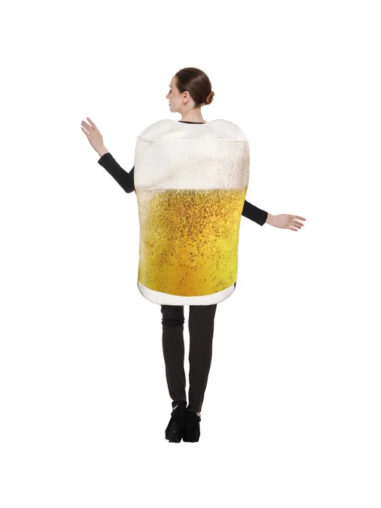 大人のハロウィーンパーティー新しいスポンジビールカップデジタル印刷ステージパフォーマンス服女性の伝統的な衣装国家ステージウェア
