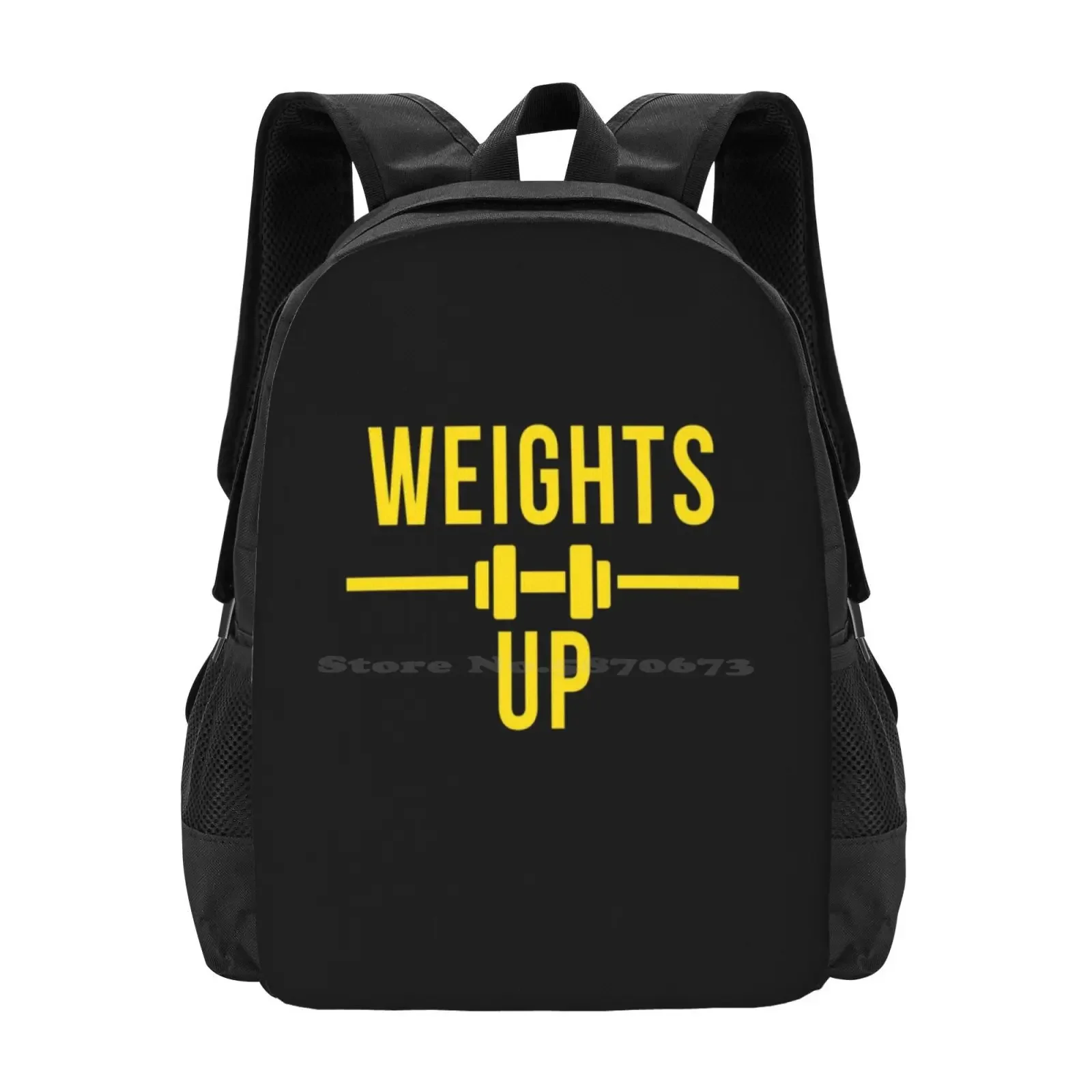 

Weights Up Hot Sale Schoolbag Backpack Fashion Bags Gym Fitness Workout Exercise Funny Bodybuilding Motivation Training