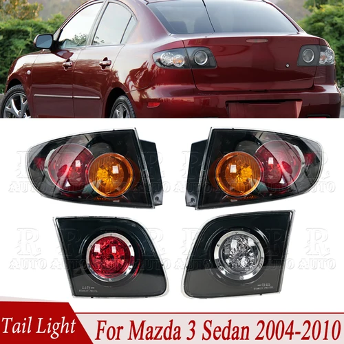 Para Mazda 3 Sedan 2004-2007 2008 2009 2010 conjunto de luz trasera luz de señal de giro trasera lámpara de freno lámpara de advertencia lámpara de marcha atrás