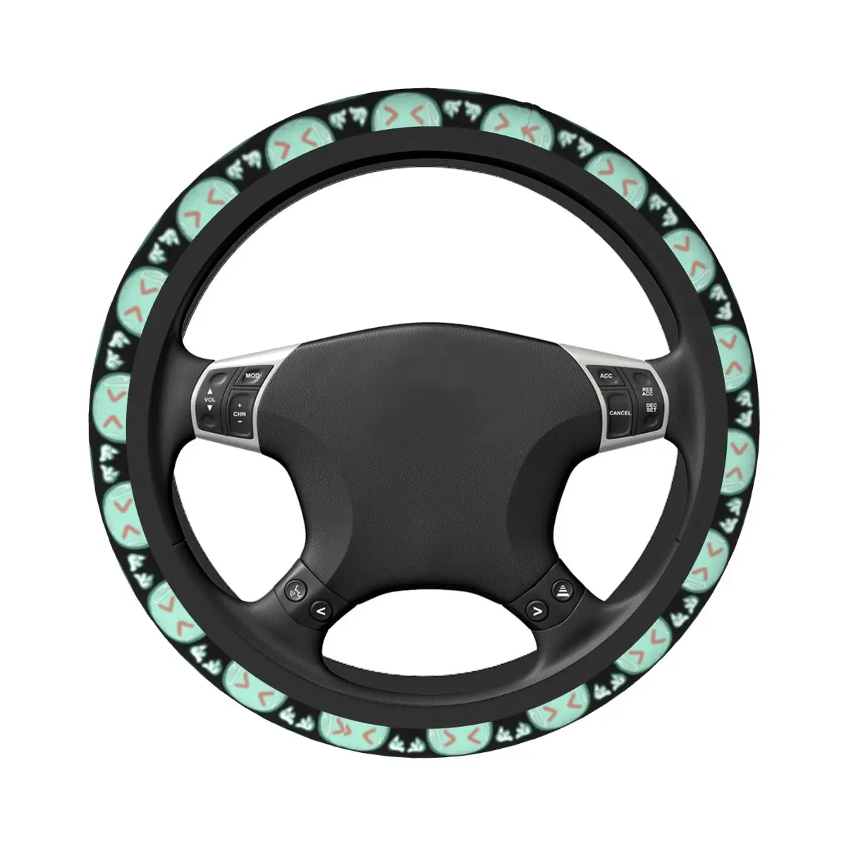 Genshin Impact Anemo Slime Car Steering Wheel Cover 38cm Anime Game Auto Steering Wheel Protector Car-styling Car Accessories