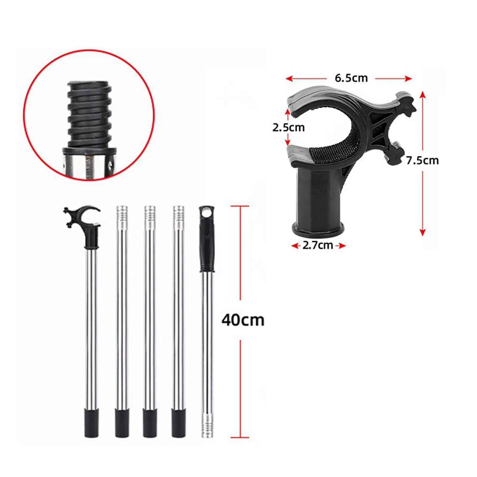 Skylight Pole with Hook Pole for Roof Window and Blind Hardware Portable Skylight Window Hook for Sliding Cordless Window
