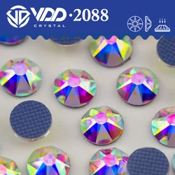 VDD 055 Crystal AB SS6-SS30 AAAAA Top Quality 2088 8 Big 8 Small Hotfix Crystal AB Rhinestone Flatback Stones Clothes Decoration