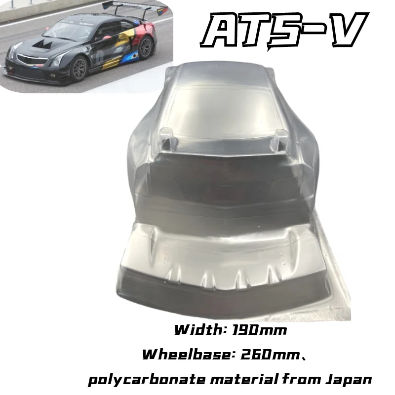 Wysokiej jakości 1/10 PC ATS -V RC obudowa 260mm rozstaw osi 190mm szerokość przezroczystego poliwęglanu do RC On-road GT Touring Pan Car