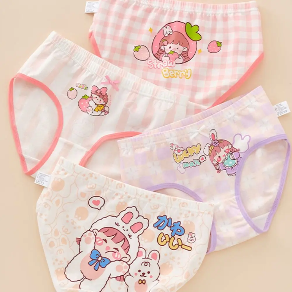 Portable Cotton Children's Panties Travel Supplies Briefs Girls Underwear Underpants Cartoon Kids Briefs Children