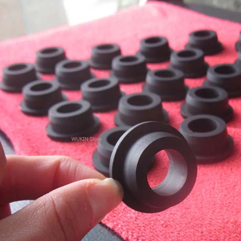 Black Silicone Rubber Grommets T-shaped Through Hole Inserts Plug Bungs Bushing Washer Wire Cable Protect 5mm to 33.3mm image 6