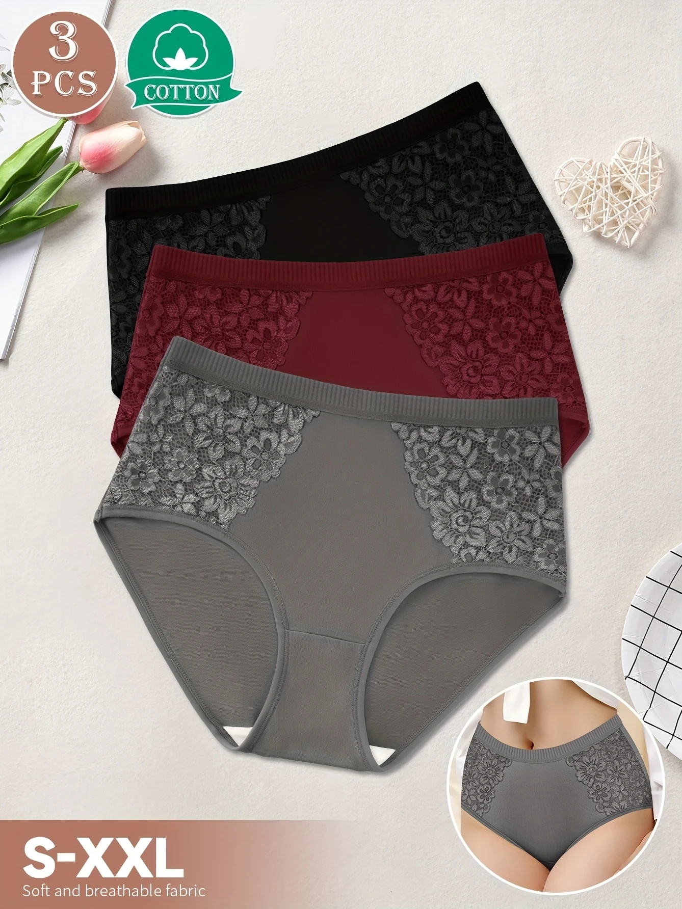 #38 Latest Womens Lace Trim Comfort Panties Updates