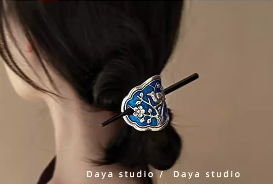 

Винтажная женская заколка для волос Cloisonn é с эмалью в этническом стиле