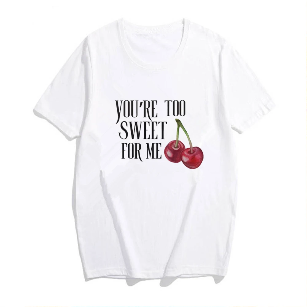 Hozier Summer Fashion Shirt You're Too Sweet For Me Cherry Aesthetic Hozier Merch Unisex Aesthetic Pattern Tee Hozier Sapphic