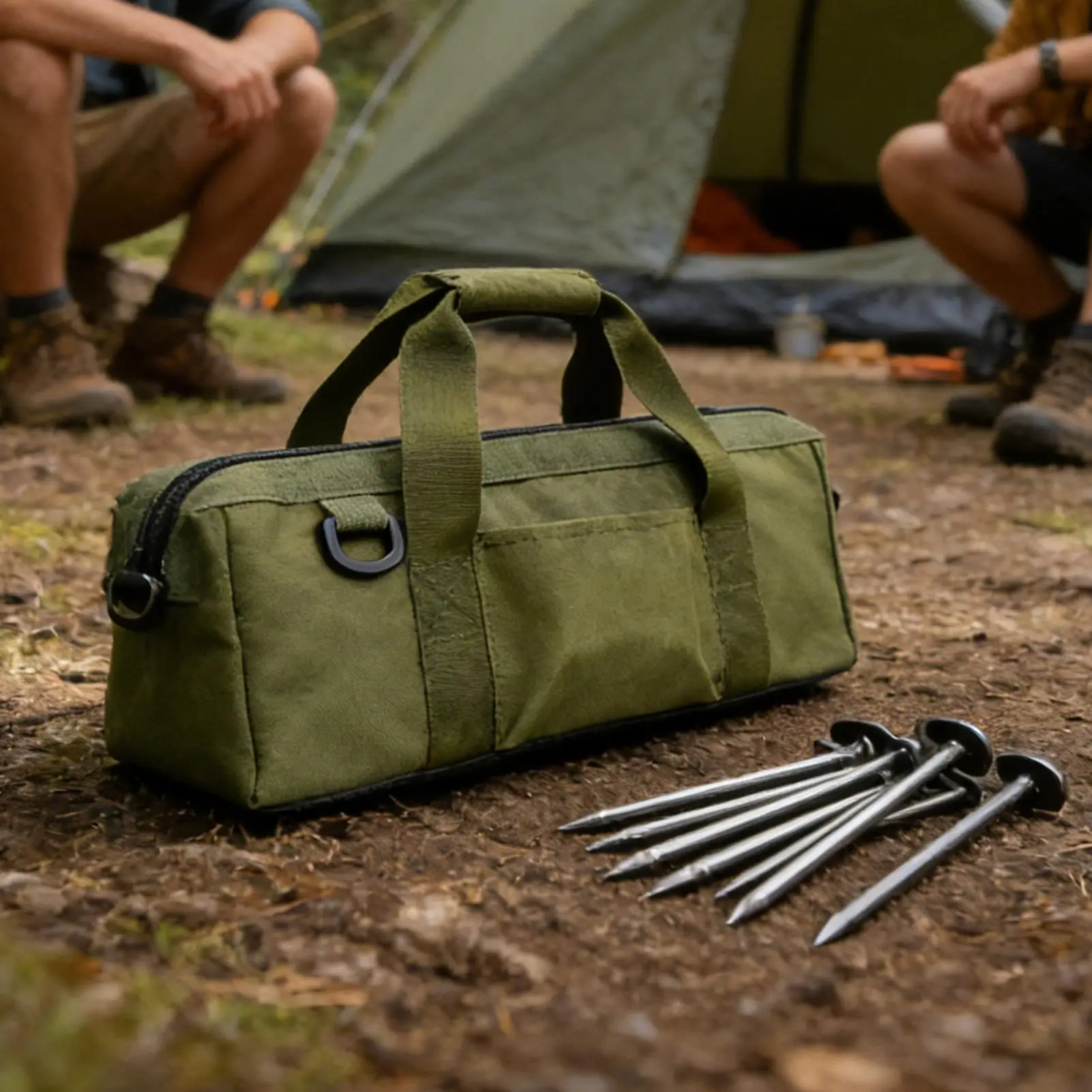 

Сумка для хранения инструментов для кемпинга, вместительная сумка для колышков для палатки, легкая сумка-держатель для гвоздей-колышков для кемпинга на открытом воздухе