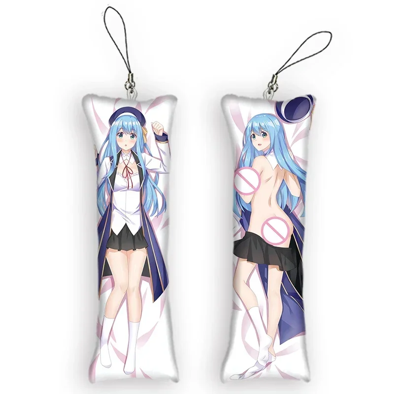 

New design Mini Dakimakura Keychain 2 Side Printed Pendant Cute Otaku Gift Keychain