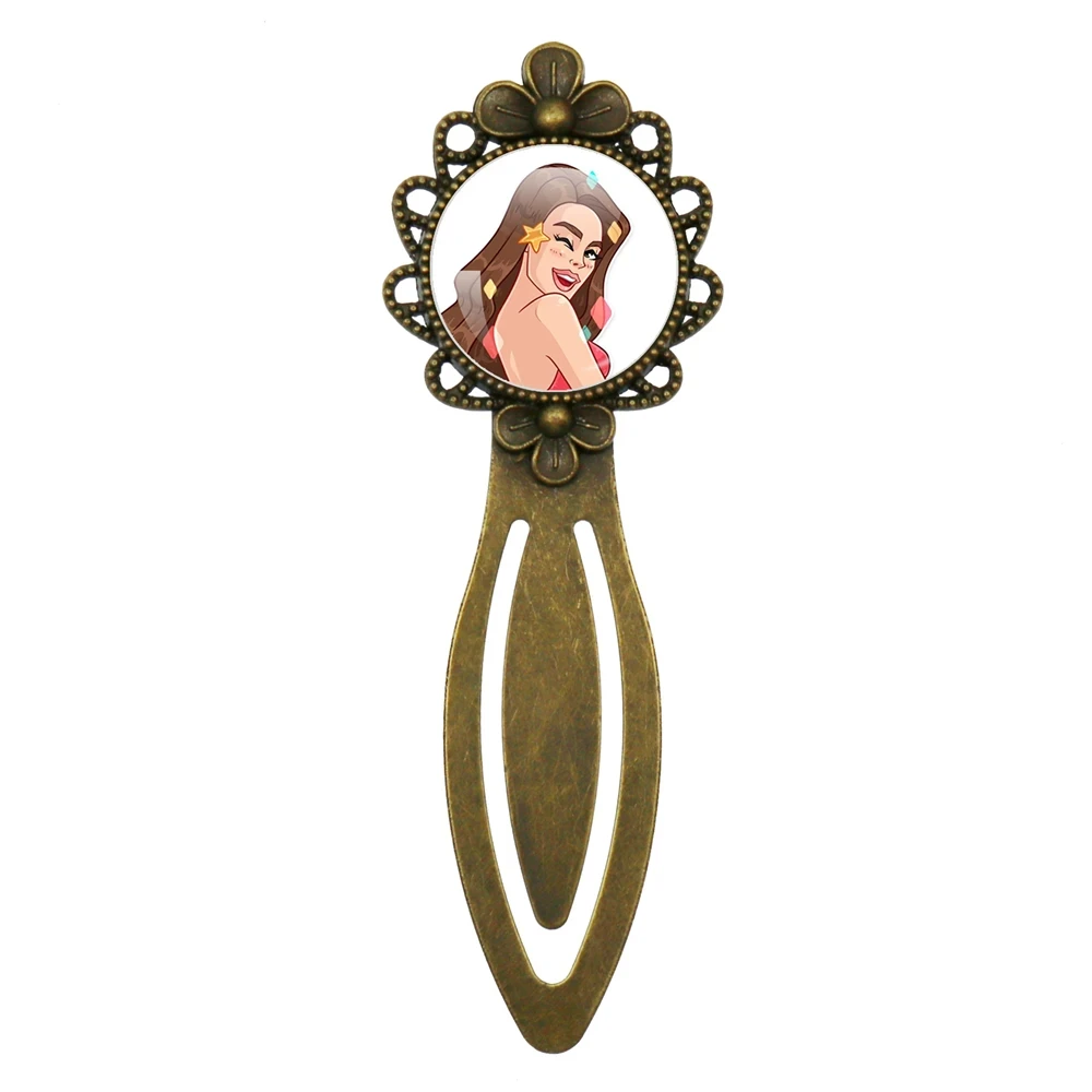 20mm Bookmarks Handmade Making Lana Del Rey Glass Cabochon Charm Bookmarks Fashion Star Jewelry For Friends Gifts