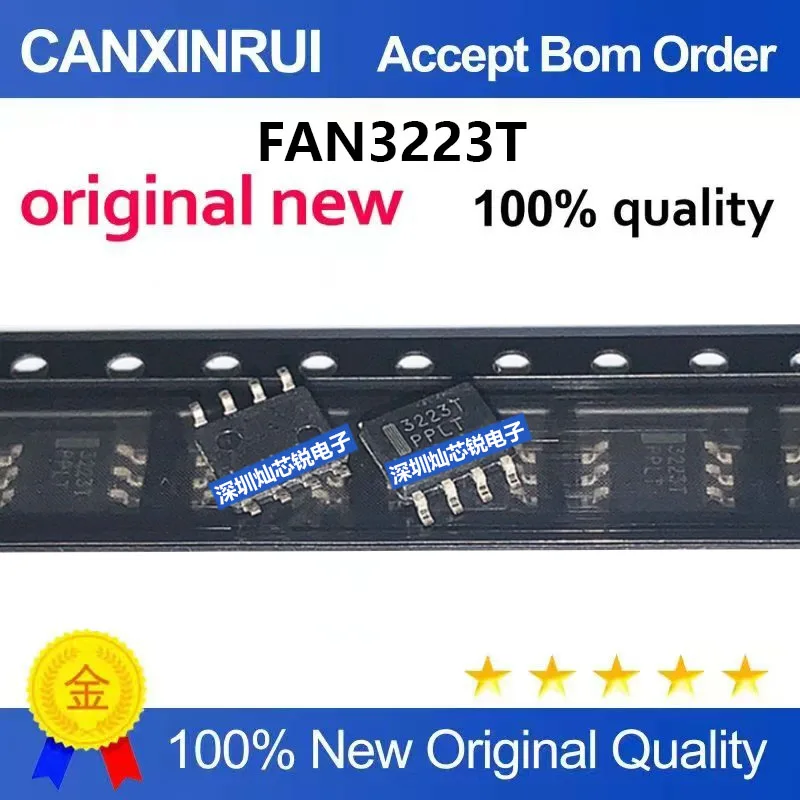 (5-100pieces)Brand new original FAN3223T 3223T SOP8 surface-mount high-speed low-side gate driver IC
