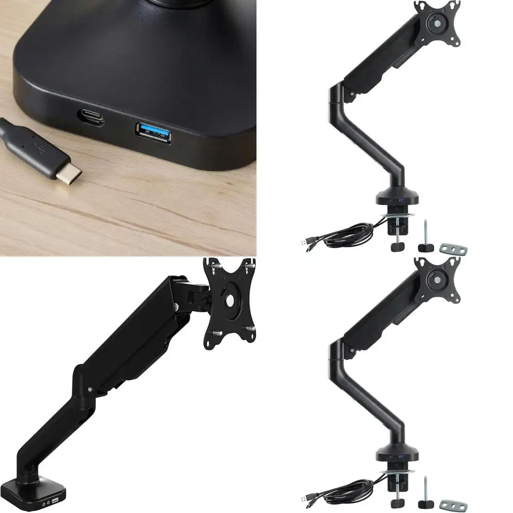 

Коммерческий регулируемый кронштейн для одного монитора, матовый черный, аксессуар для офисного стола