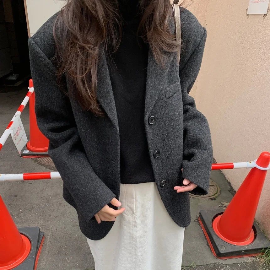 

Женский шерстяной костюм Jaet, осень-зима, винтажный элитный костюм Briti Sle, повседневный универсальный топ для отдыха, качественный материал