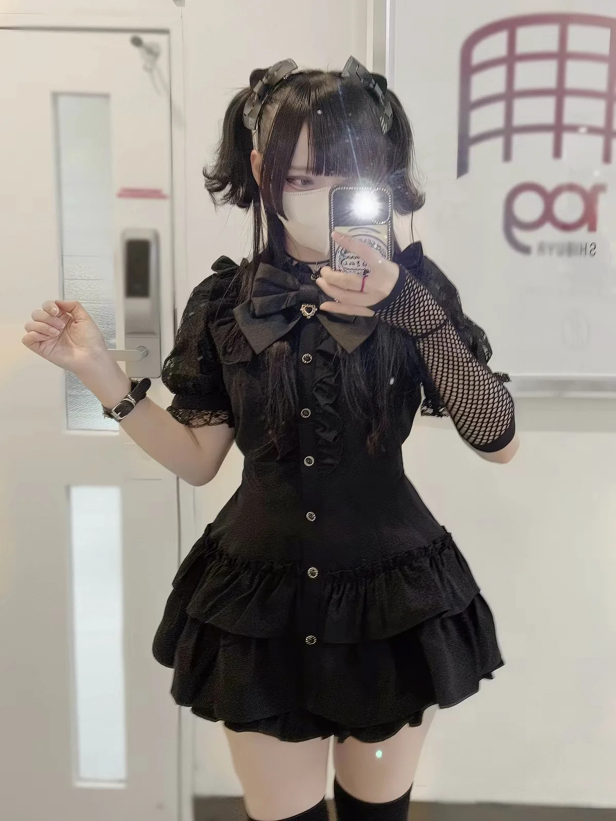 Two Piece Short Set Women Summer Short Sleeve Top Lace Bow Shorts Sets for Girl Japanese Style Mass Production Thin Kawaii Suit