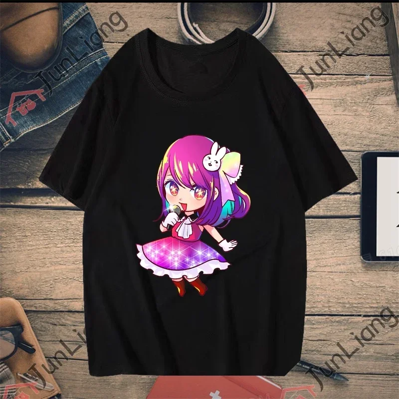 Oshi No Ko Japanese Anime Style Cute Love Ruby T-shirt Female Aesthetic Graphic T-shirt Kawaii Women Casual Summer T-shirt