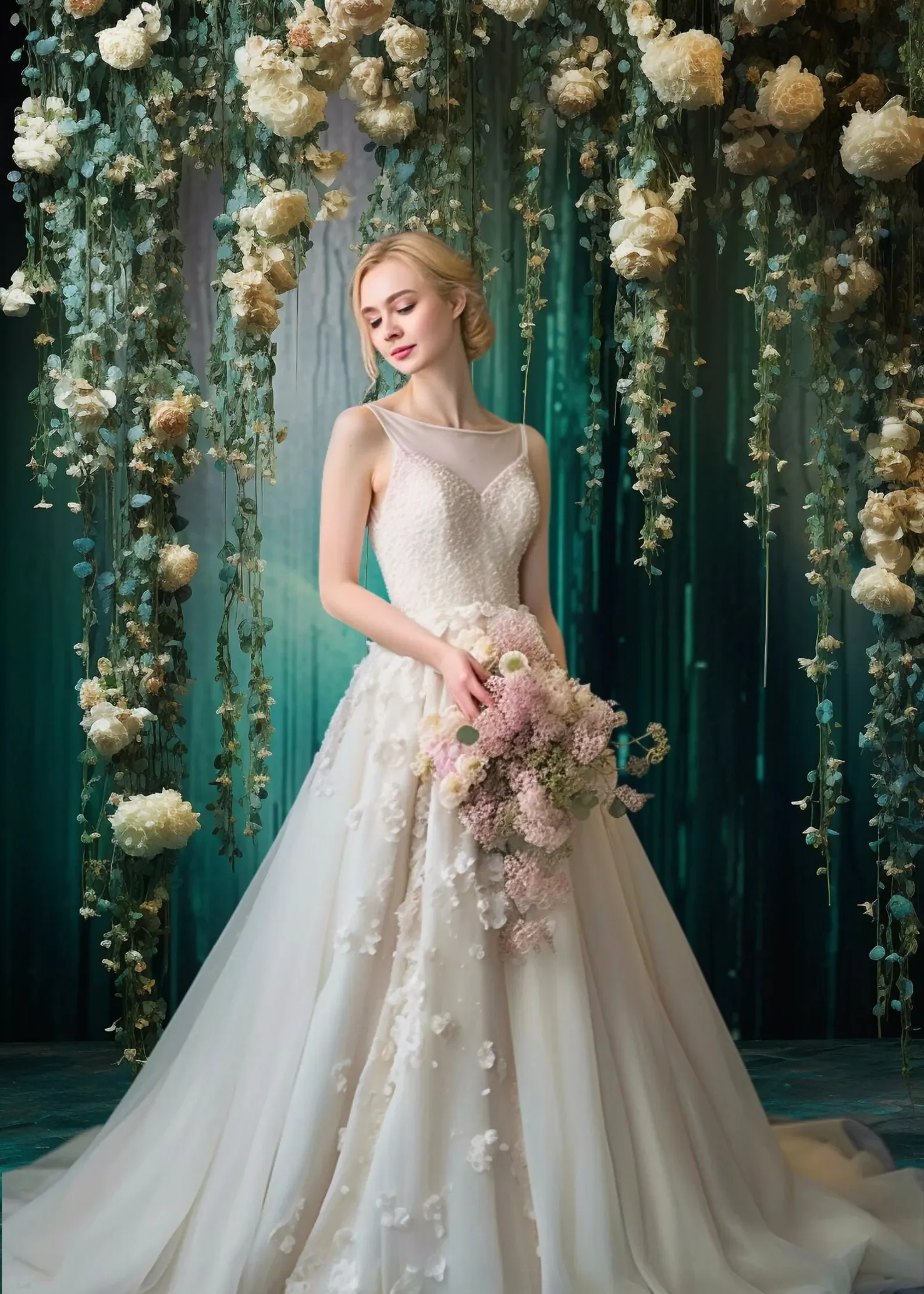 Mehofond Photography Background Emerald Floral Texture Wall Adult Birthday Wedding Maternity Portrait Decor Backdrop Photo Studi