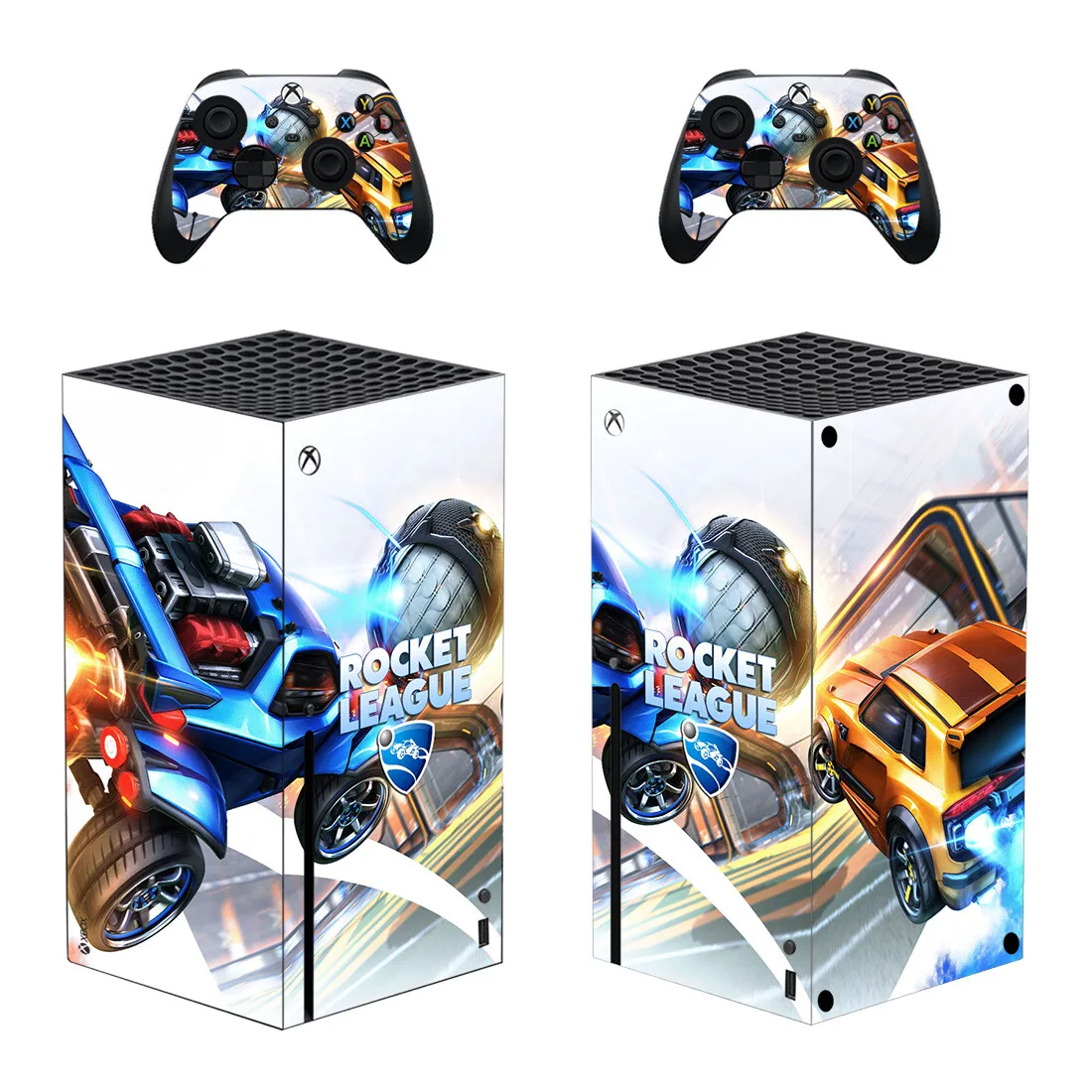 Rocket League Cover stiker kulit, untuk Xbox Series X Console dan 2 controller Skin Vinyl