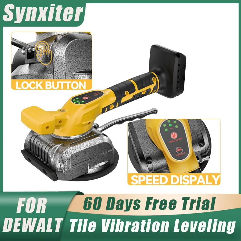 Machine à carrelage pour batterie Dewalt 18V, outil de Vibration de carrelage sans fil, 5 vitesses réglables avec conception de verrouillage pour mur de carrelage