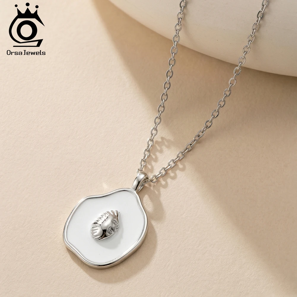 

ORSA JEWELS New Design 925 Sterling Silver Conch Pendant for Women Ocean Jewelry Collection Necklace Party Jewelry APN62