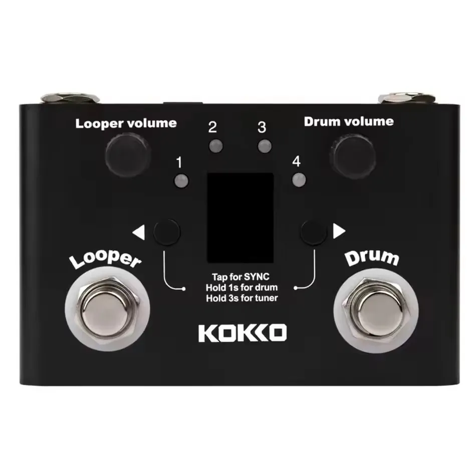 KOKKO FLD-1 Effects Pedal Drum and Looper Machine Effects Adjustable Vocal Reverb Equipment Drum Machine